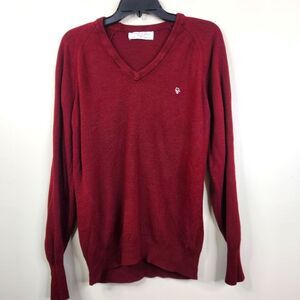 Vintage Christian Dior Monsieur V-Neck Embroidered Acrylic Sweater Medium